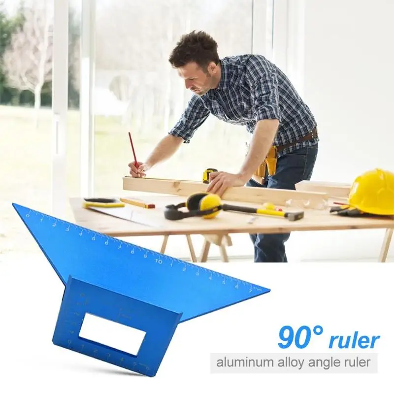 

Universal 3D 45/90 Degree Angles Measuring Ruler Square Woodworking Scribe Gauge Tool Ruler