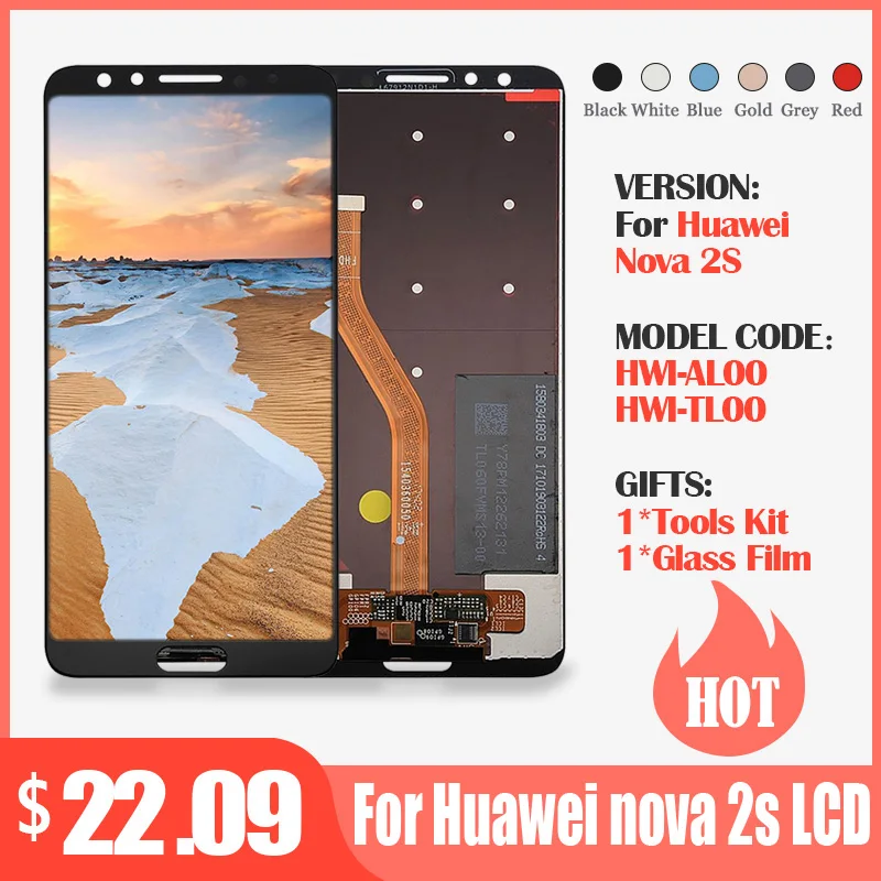6 0 ''для Huawei nova 2s ЖК-дисплей Дисплей + Сенсорный экран Digitizer Ассамблеи HWI-AL00 HWI-TL00