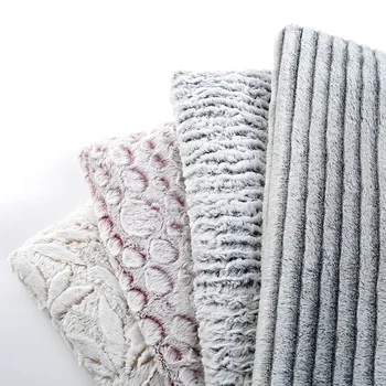 

50*160CM Thick Double-Sided PV Velvet Fabric Knitted Polyester Backing Warm Clothing Fabric Scarves Fabric