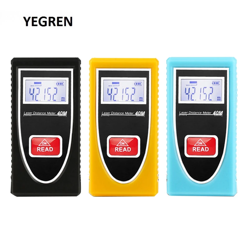 40 meters MINI Rangefinder Laser Distance Meter Rechargeable Digital Laser Ruler for Building Height Length Distance Measurement