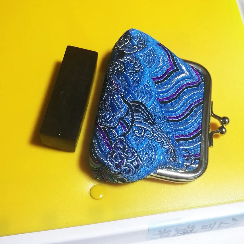 Traditionelle Seide kleine Brieftasche für Frauen Jacquard weben Blumenmuster Mini Hasp Damen Geldbörse Geld Taschen Kinder beutel – Detail 13