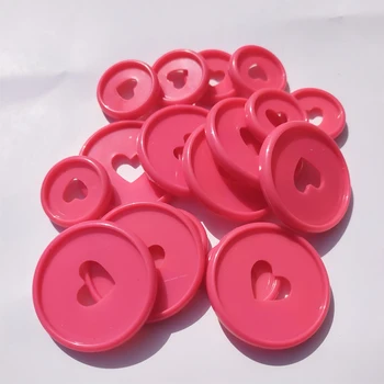 

11PCS Red Binding Buckle DIY Notebook Mushroom Hole Plastic Disc Button Binder Accessories Buckle Mushroom Hole Book