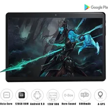 Супер закаленное стекло 10 дюймов планшетный ПК Android 9,0 3G 4G LTE планшеты 6 Гб ram 128 Гб rom Dual SIM ips 1280*800 планшеты 10,1+ подарки