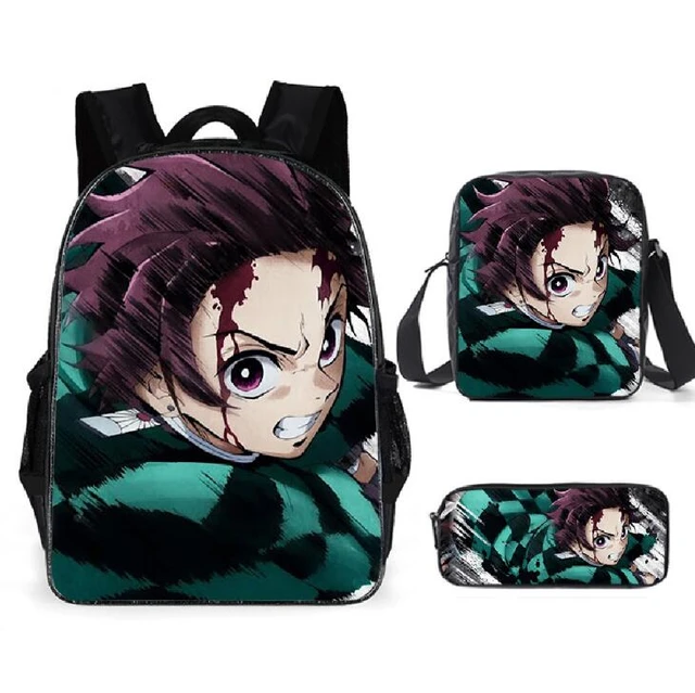 Demon Slayer Anime Mochila de Ombro Manga Mochila, Kimetsu No