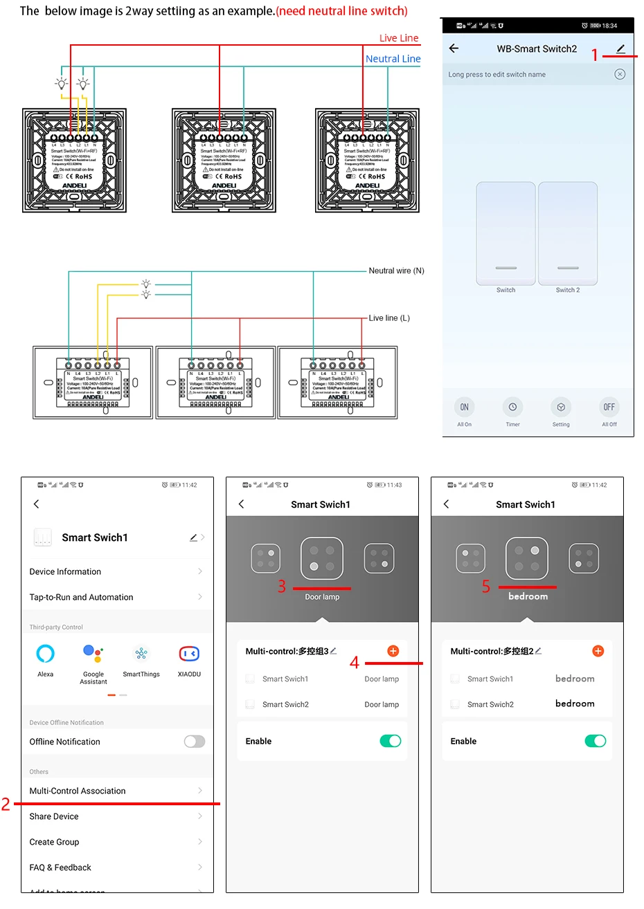 JRUMP Wifi Smart Touch Switch Voice Control Light Switch With Wireless Remote Control Wall Switch Work Alexa Echo Google Home|Switches