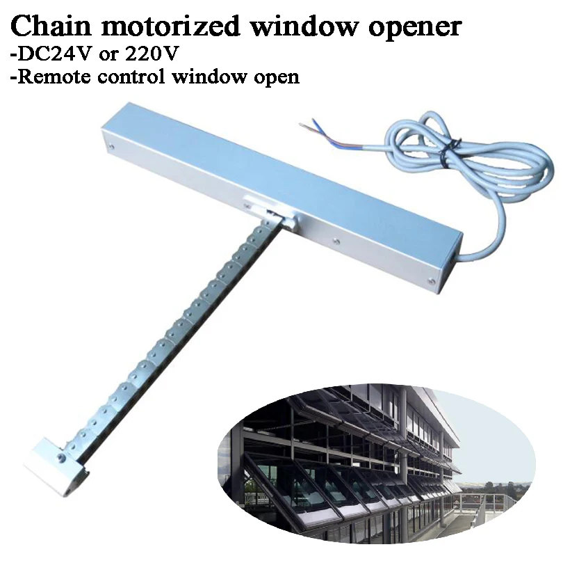 Abridor de Janela Wifi Chain Automático Fechar – Abrir Janela Atuador Motorizado Clarabóia Cego Porão Estufa dc 24 v 220