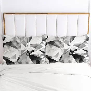 

3D Printed Pillowcases Pillow Case Soft Home Chair Decorative Pillow Covers Geometric Marbing Cover 45*45cm 51*91cm 50*75 Black
