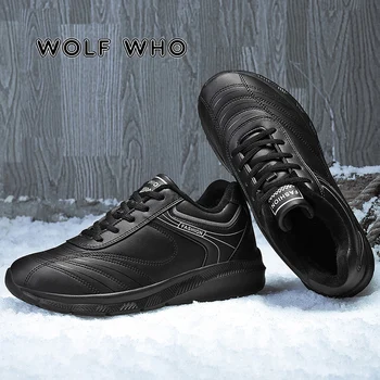 

2020 Big Size 39-48 Casual Shoes Hot Sale Mens Winter Footwear Platforms Leather Sneakers Men with Fur Male Shoes Chaussure BA18