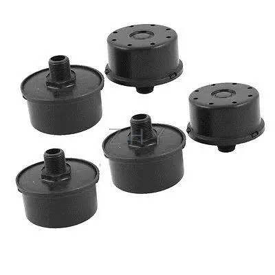 

5 Pcs 0.65" Thread Dia Air Compressor Admitting Port Plastic Muffler