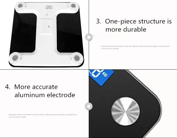 Весы для ванной с Bluetooth датчиком тела-монитор здоровья приложение Lcd-дисплей Цифровой Электрический Смарт