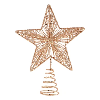 

Christmas Star Christmas Tree Toppers Gold Powder Christmas tree ornaments Xmas Decoration Christmas Tree Star 6 colors A50