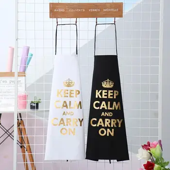 

Waterproof Polyester Apron Woman Adult Bibs Home Cooking Baking Coffee Shop Cleaning Aprons Kitchen Accessory