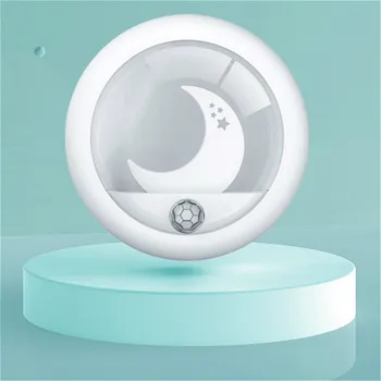 

Moon Led Night Light with Motion Sensor Automatically Turn Off or Light Up Human Induction Light for Kitchen/ Cabinet/ Wardrobe