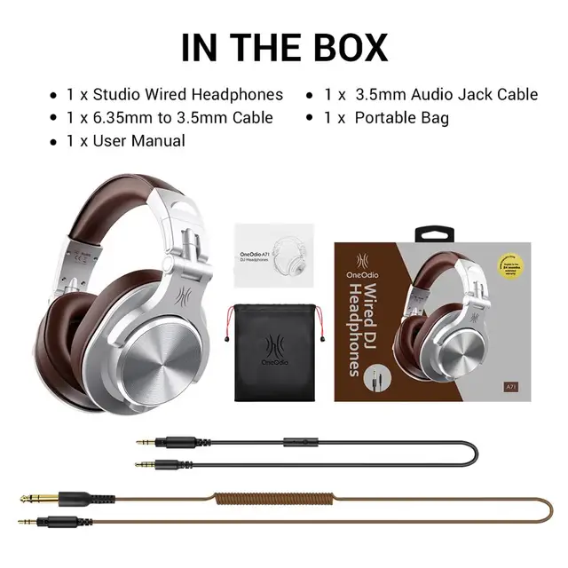Oneodio A71 Studio Wired DJ Headphones 