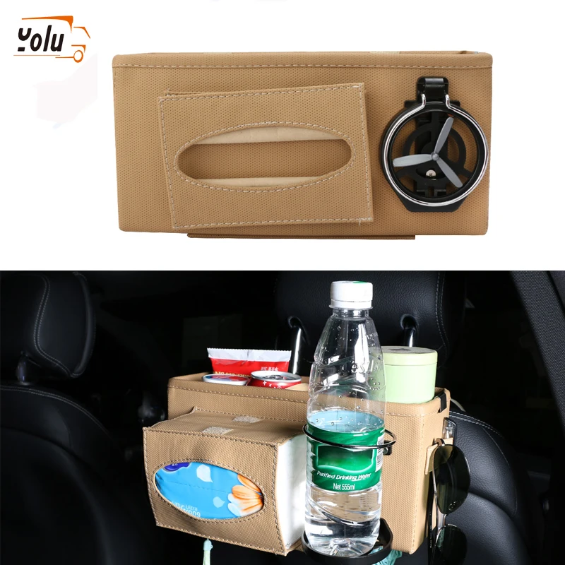 

YOLU Car Seat Crevice Storage Box Cup Drink Holder Organizer Auto Gap Pocket Tidying for Phone Card Coin Case Accessories