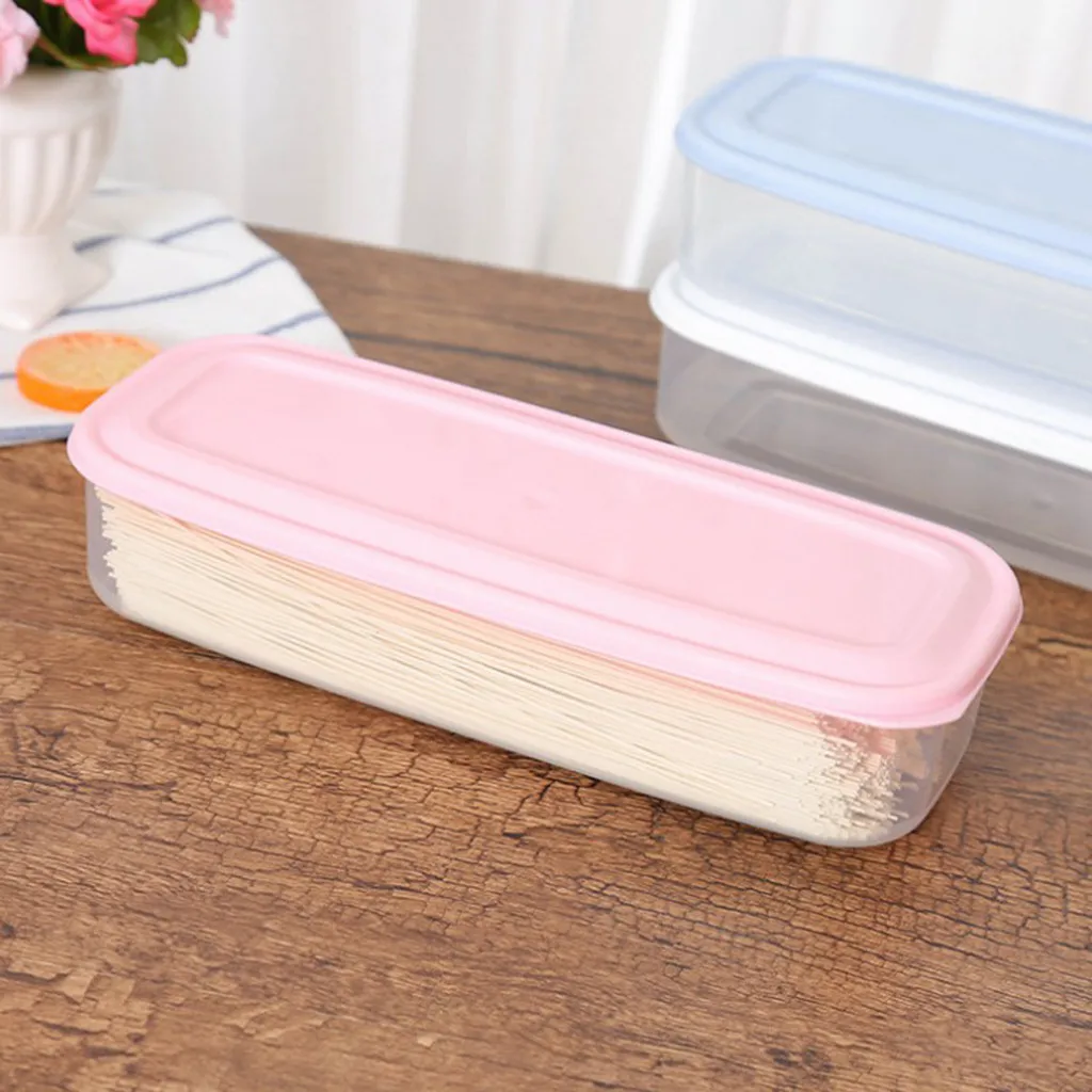 Food Plastic Box Noodle Grain Storage Box Kitchen Refrigerator Transparent Food Container 29x12x7cm Storage Box transparent