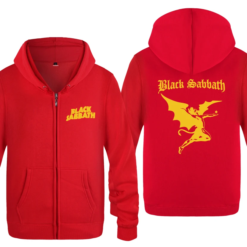 Black Sabbath рок группа толстовки для мужчин мужская молния с капюшоном флисовые толстовки кардиганы