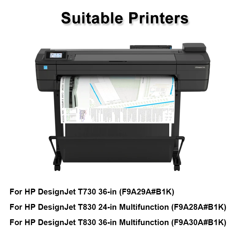Toner Cartridge 1PC For HP 728 728XL New Upgrade Chip HP728 XL Chip F9J68A F9J67A F9J66A F9J65A F9K17A HP DesignJet T730 T830 Printer