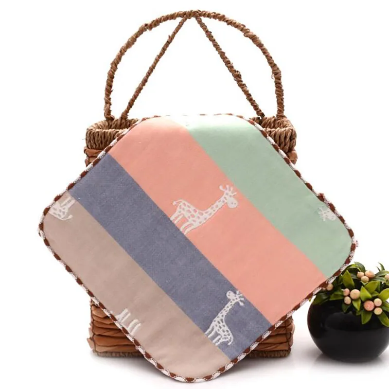 

Baby Bath Towel Newborn Baby Boy Cotton Face Towel Feeding Scarf Washcloth Baby Wipes Cloth Printing washed YJM008