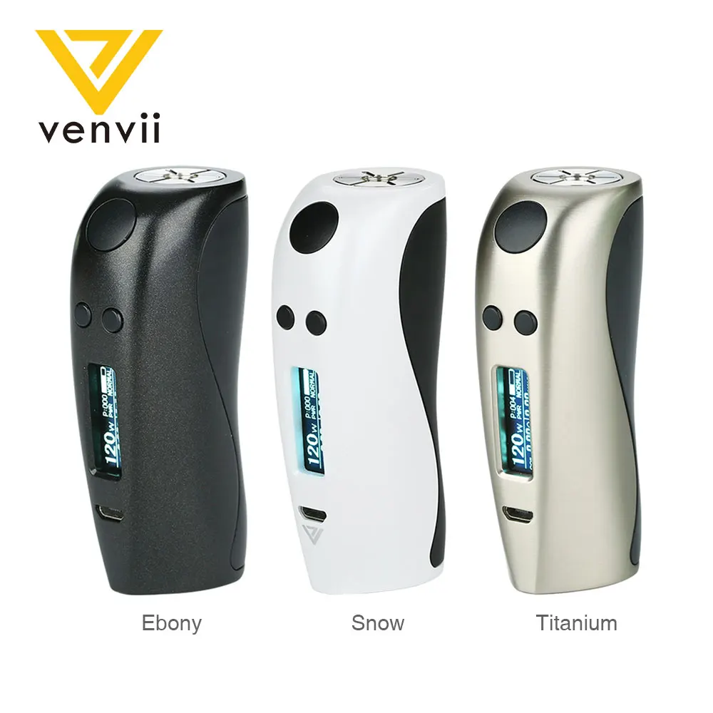 

Original Venvii Baby Ness 120W TC Box MOD Fit 21700/20700/18650 Battery Ergonomic Design Electronic Cigarette Vape Box Mod e cig