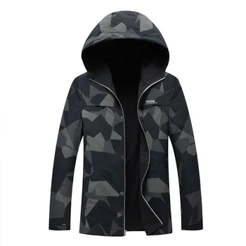 

Mens Jacket Casual Mens Jackets and Coats Two Sides Wear Windbreaker Men Camouflage Jackets Men M-4XL High Quality Men's Coats