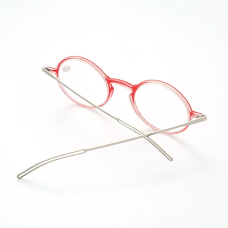 May Flower Anti-blue Ray Reading Glasses Thin Protable Presbyopic Eyeglasses With Case Round Glasses Frame For Men Readers+1.5+2 3