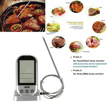 

Wireless Digital Thermometer Meat Water Milk Cooking Bbq Food Oven Tool Thermometer Kitchen Probe Electronic M5G3
