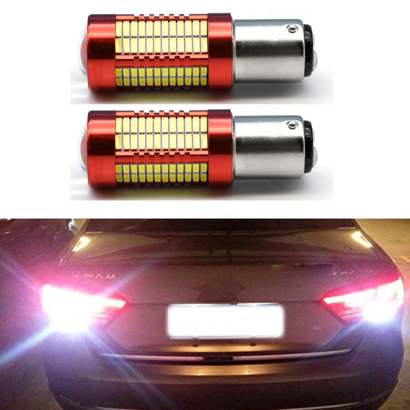 2 шт. супер яркий белый BAY15D Ba15s 1156 1157 S25 106smd 4014 светодиодный P21W 30 Вт светодиодный SMD обратный светодиодный светильник тормоза светильник