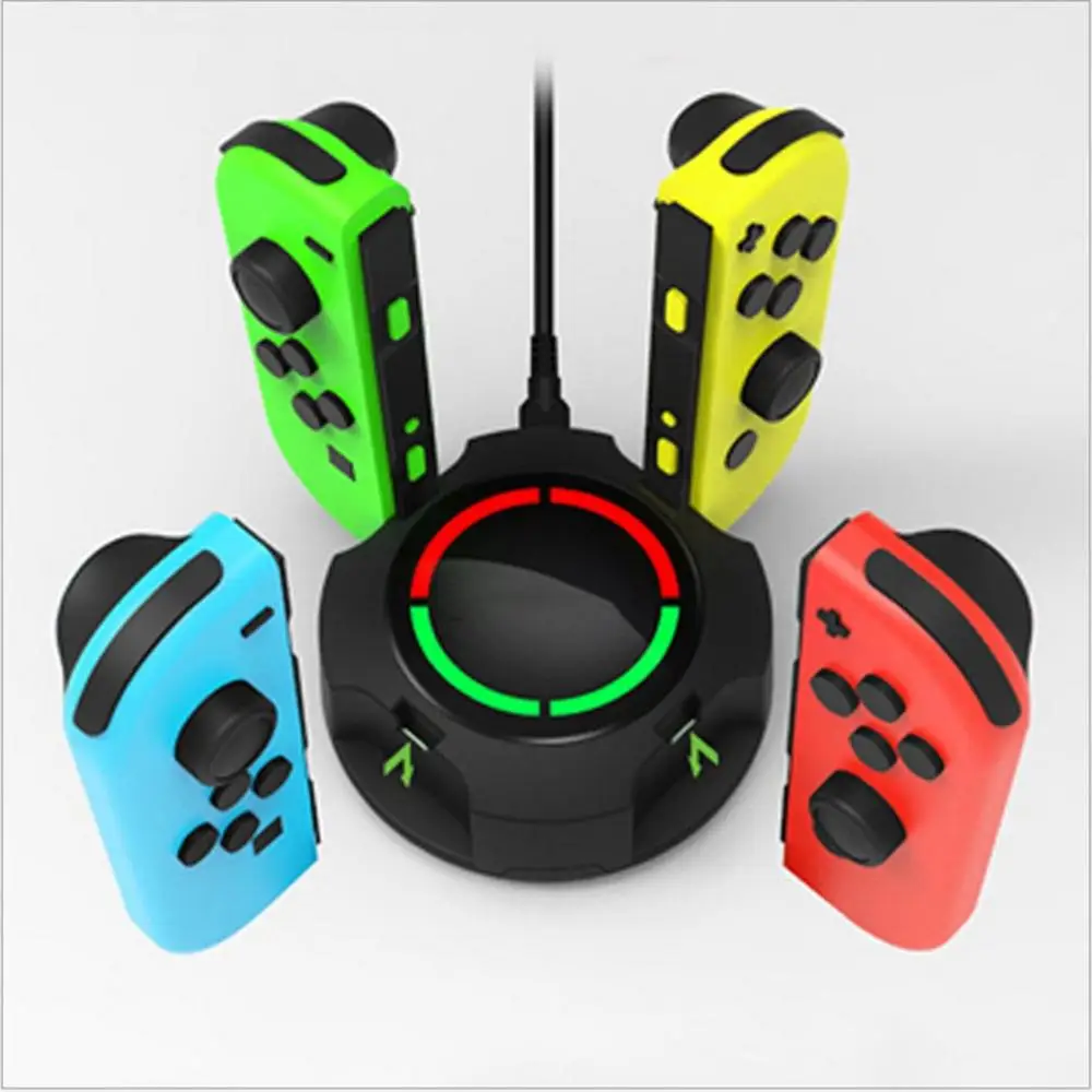 

4 in 1 Controller Charger for Nintend Switch Joy-Con Type C usb Charging Dock Stand Station with LED Indication