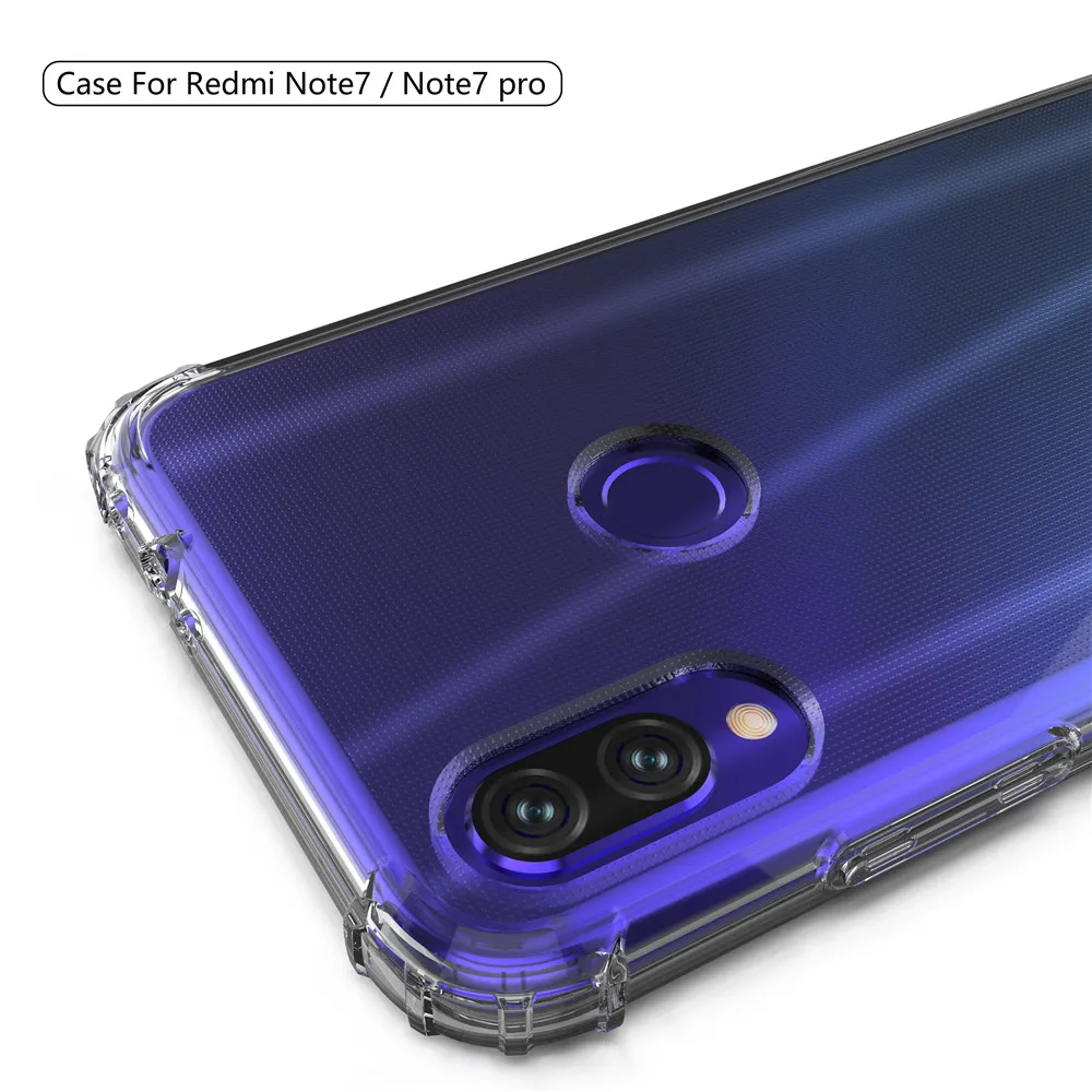 Мягкий чехол для телефона XiaoMi Redmi Note8 Note8Pro Note7 ударопрочный бампер с кристаллами