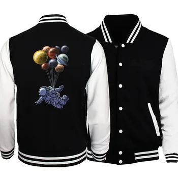 

2019 Winter Hot Sale Jackets Man Funny Astronaut And Balloon Baseball Clothing Bomber Streetwear Hip Hop Fashion Jacket Coat