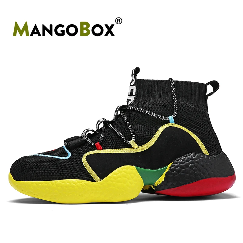 

Hot Sale Trail Running Shoes High Top Sport Sock Shoes Mens Plus Size 48 Men Walking Jogging Shoe Brand Men Athletic Footwear