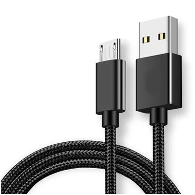 Прочный нейлоновый плетеный кабель Micro usb-кабель Android зарядная зарядка и кабель для синхронизации данных для samsung S7 S6 Micro USB устройства провода - Цвет: Black Microusb