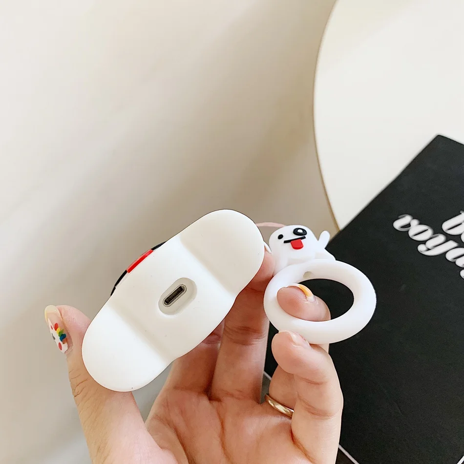 Мультяшный наушник чехол для Airpods 2 чехол силиконовый милый чехол с изображением животного для Apple Air Pods чехол для Earpod аксессуары с брелком