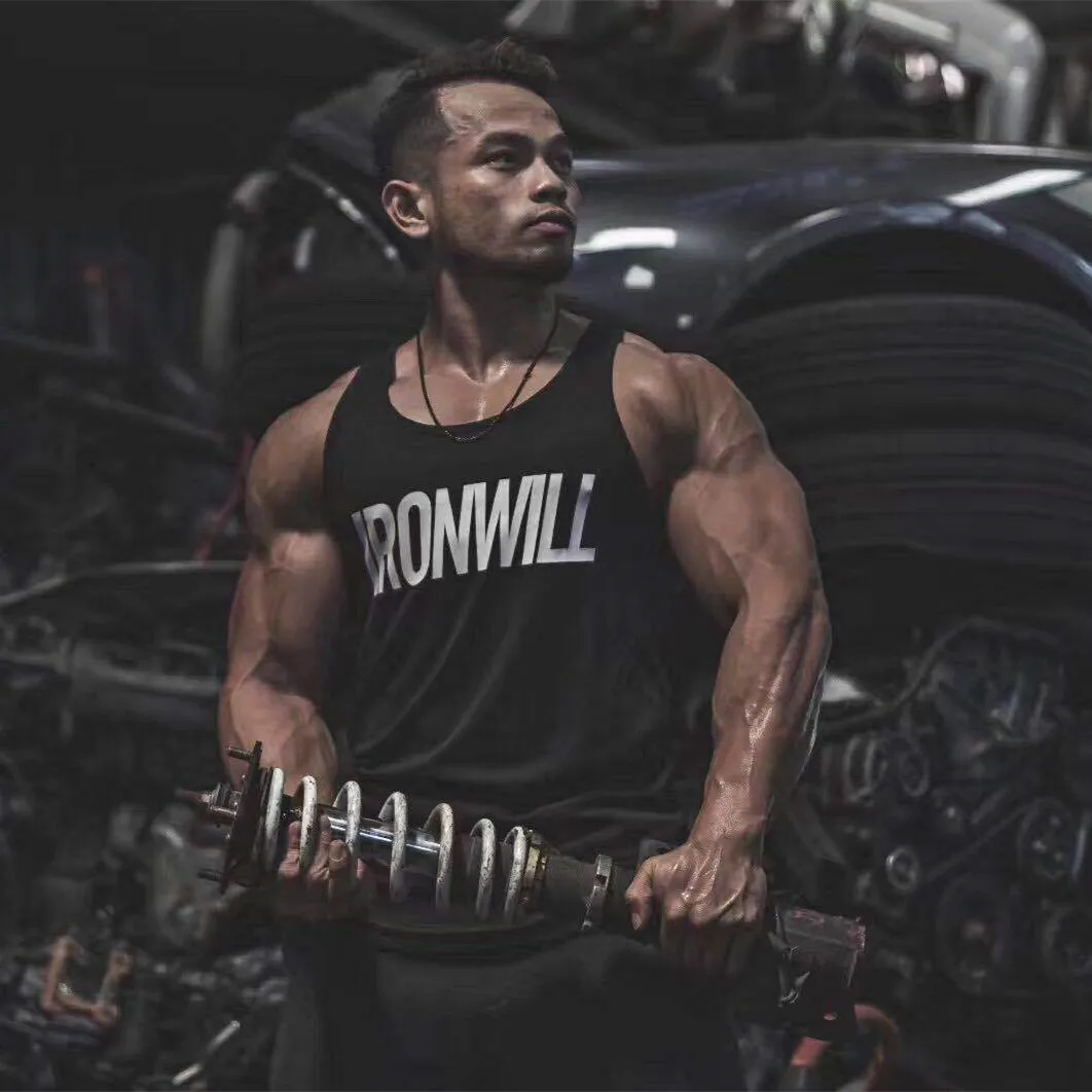 Ironwil, спортивный жилет для мышц, стиль, спортивный жилет, дышащий, быстросохнущий, облегающий, эластичные, тренировочные топы, жилет для фитнеса