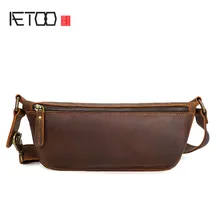 AETOO, ручная работа, Воловья кожа, карманы, поперечное сечение, молодежная мода, Ретро стиль, мужская кожаная сумка, тренд, мужская сумка, старая, Молодежная