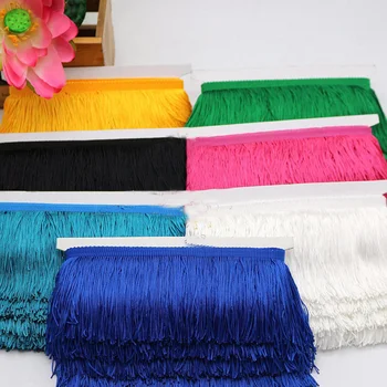 Finiture corte con frange in nappa, nappe in nastro di pizzo per tende, abiti da cucito, passamaneria con frange, accessori fai da te, 10 M