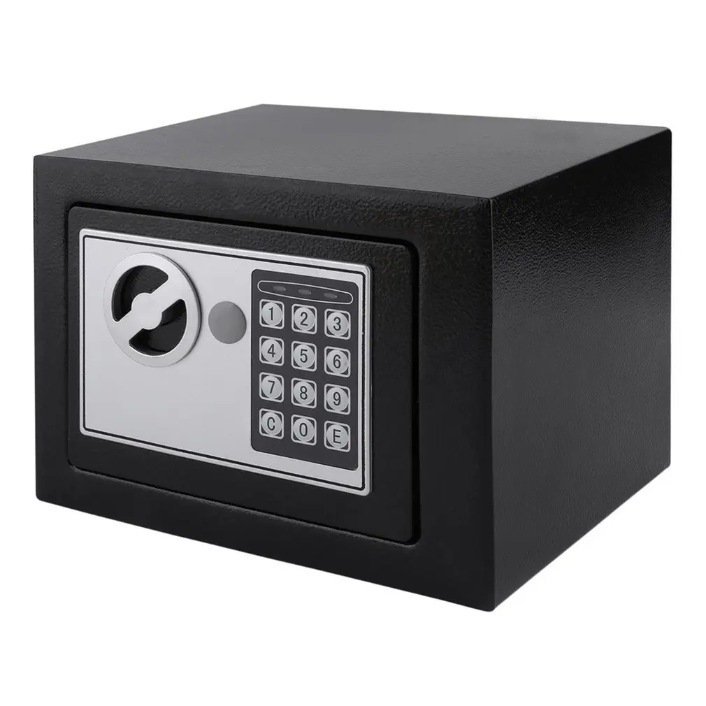 

4.6L Strongbox Solid Steel Electronic Safe Box With Digital Keypad Lock Strongbox Mini Lockable Money Cash Jewelry Storage Box
