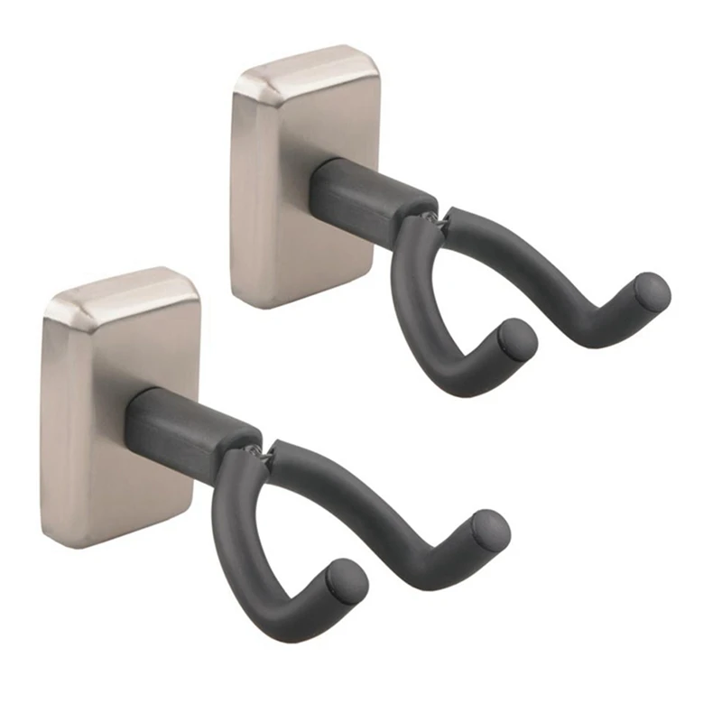 2 Pack Guitar Wall Mount Hanger With Screws Stainless Steel Stand Hook For Acoustic Electric | Спорт и развлечения