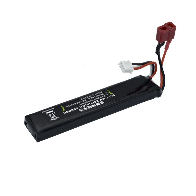Радиоуправляемые игрушки пистолеты 2S 2000mAh 35C 452096 7,4 V перезаряжаемая батарея для AKKU Mini Airsoft BB Воздушный пистолет электрические игрушки пистолеты части#101 мм
