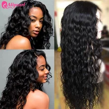 Волна воды 360 Кружева Фронтальные человеческие волосы парики с детскими волосами предварительно выщипанные для черных женщин бразильские парики шнурка Remy AliPearl волосы парик