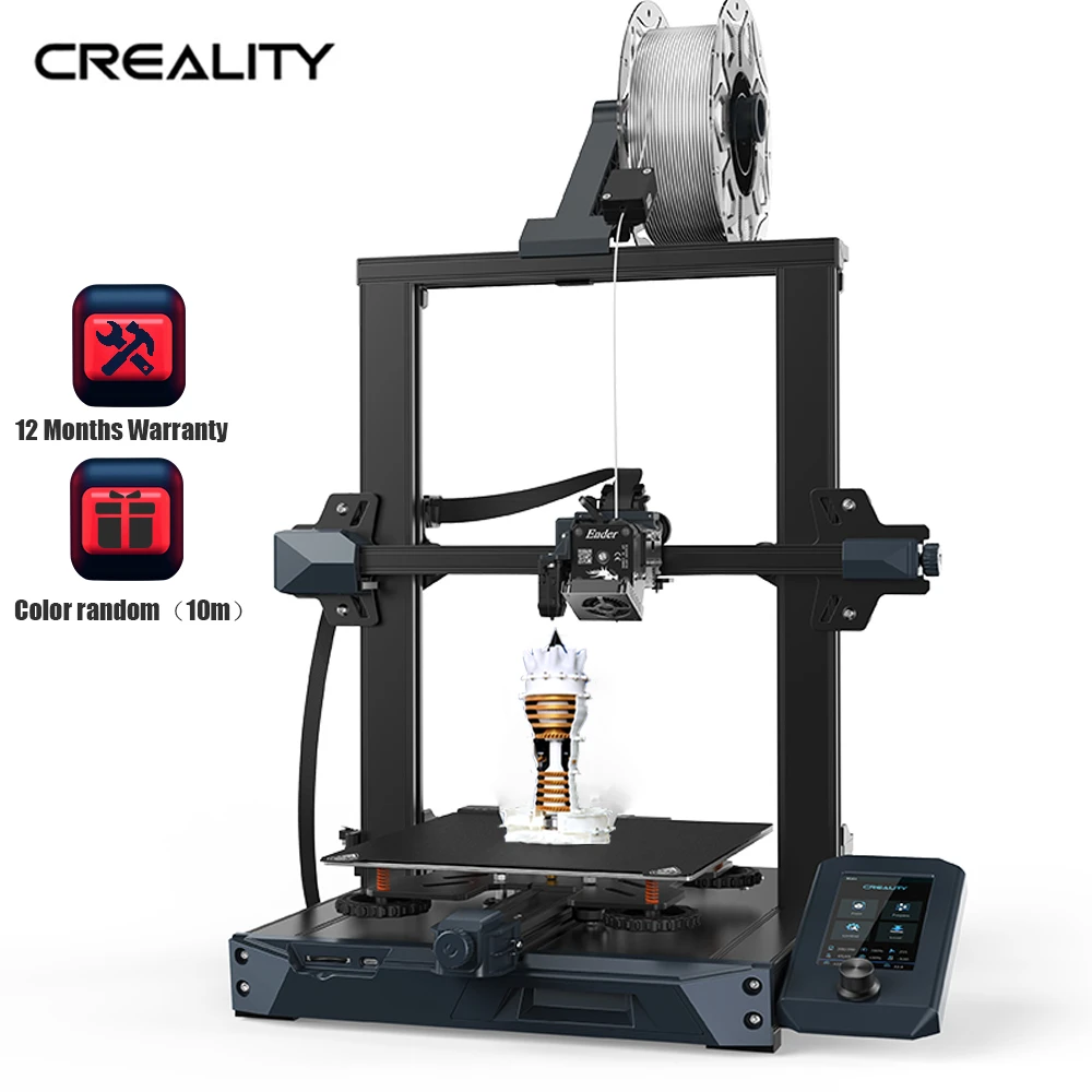 3d laser printer CREALITY Ender-3 S1 3D Printer Dual-Gear Extruder Dual Z-Axis 32Bit Silent High-Precision CR Touch Automatic Bed Leveling Supply industrial 3d printer 3D Printers