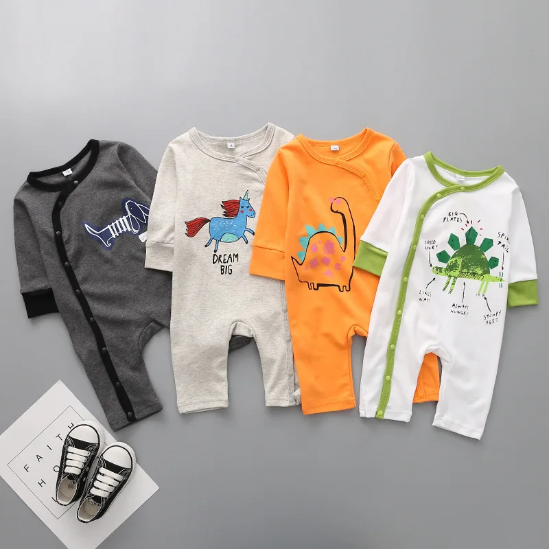 

Infants Spring And Autumn Romper Men And Women Baby Jumpsuits Turtle Cartoon Animal Crawling Clothes Newborn