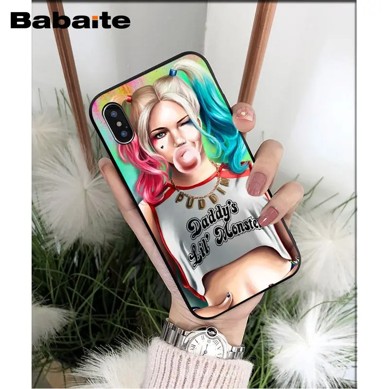 A5 Babaite Harley Quinn отряд самоубийц Джокер подмигивание мягкий чехол для телефона для iPhone11 8 7 6 6S Plus 5 5S SE XR X XS 11 pro Coque Shell - Цвет: A5
