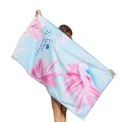 suede quick dry sand free microfiber swimming beach towel for summer wholesale