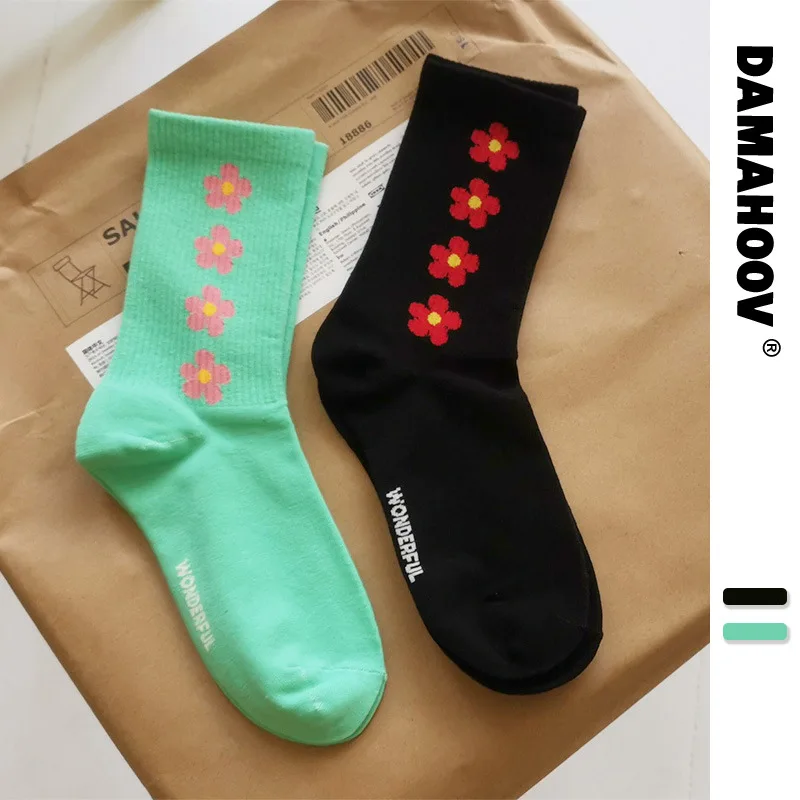 Маленькие цветы, милые, весна, лето и осень, мужские носки, женские носки, носки