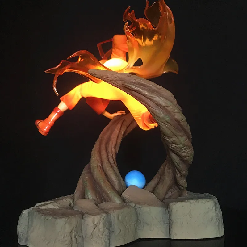 

Anime Naruto Shippuden Uzumaki Naruto Shining Deluxe Edition Nine Tail Mode Branch Scene Garage Kit Decoration