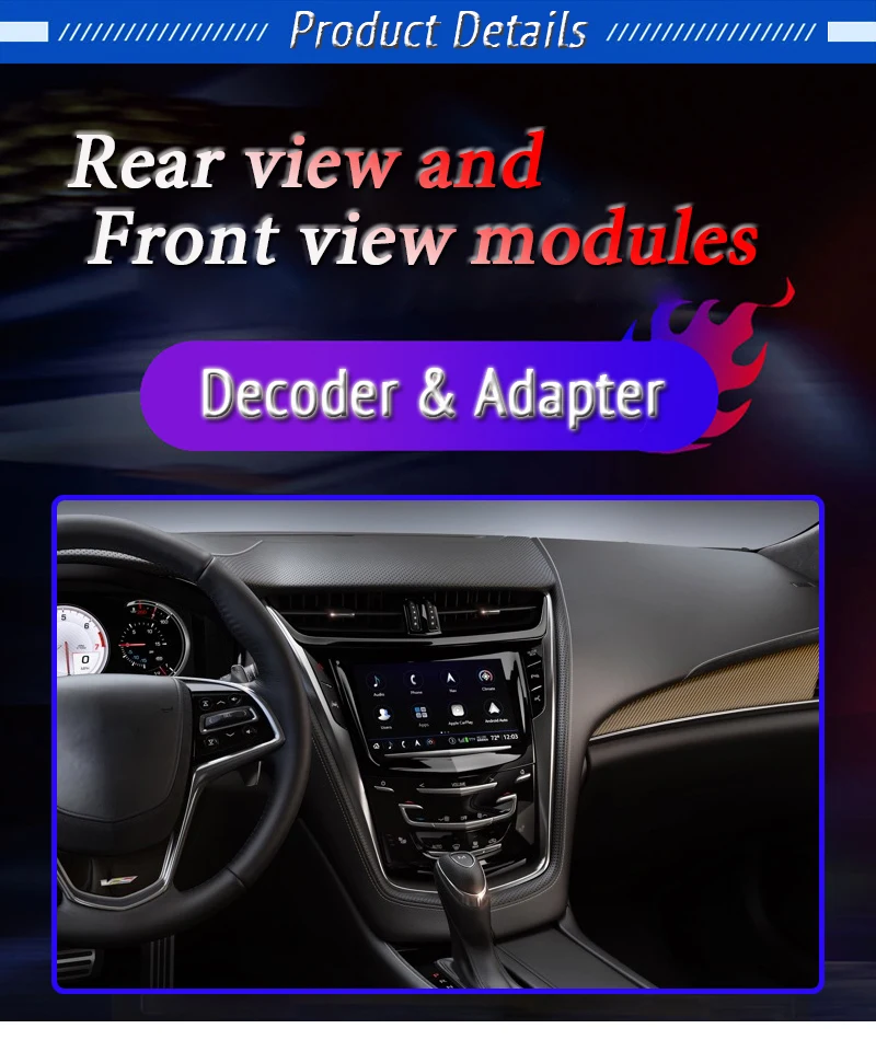 Rear View Parking Camera For Cadillac ATS XTS 2012~2020 Adapter Connect Original Car Upgrade System Screen Reverse CAM  Decoder FX