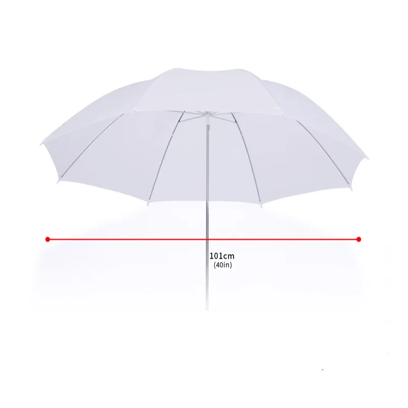 Белый мягкий зонтик 4" /рассеиватель-зонт прочная камера 40" 102 см Дюймов прозрачный Фотостудия вспышка мягкий Зонт X CD05 - Цвет: 40 inch