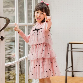 

New Arrival 2020 Spring Girls Dresses Kids Cute Cake Princess Dress for Girls Baby Girls Fashion Mesh Patchwork Dresses, #8347